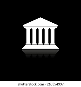Court Building Icon with shadow