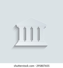 Court Building Icon with shadow
