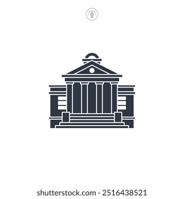 Court Building icon symbol vector illustration isolated on white background