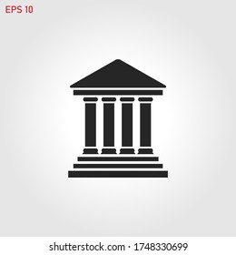  Court Building icon vector eps 10