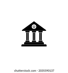 court building icon, court building vector illustrations symbol