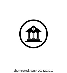 court building icon, court building vector illustrations symbol