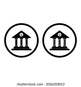 court building icon, court building vector illustrations symbol