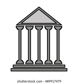 court building isolated icon vector illustration design