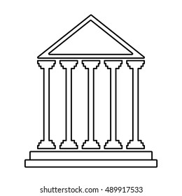 Ancient Column Pillar Vector Flat Stock Vector (Royalty Free) 425367883 ...