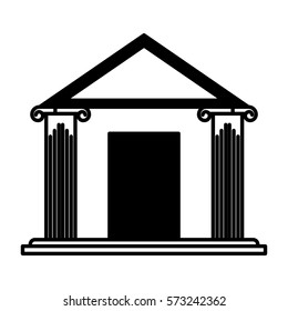 court building isolated icon vector illustration design