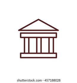 court building line icon