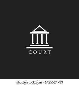 Court building logo design vector template