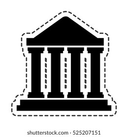 court building silhouette icon