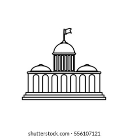 Court building symbol icon vector illustration graphic design