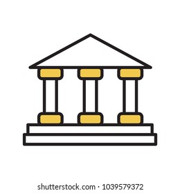 court building vector icon
