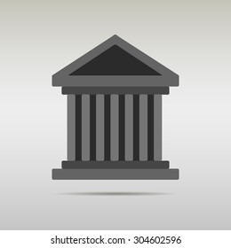 court building vector icon
