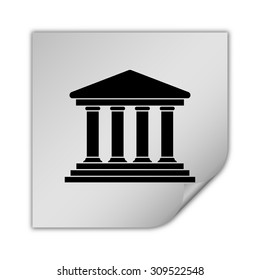 court building vector icon