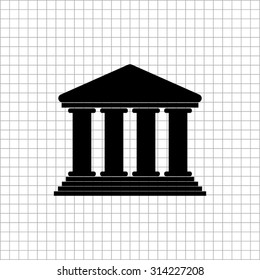 Court Building  - vector icon
