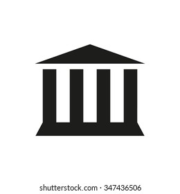 court building vector icon