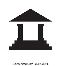 court building vector icon