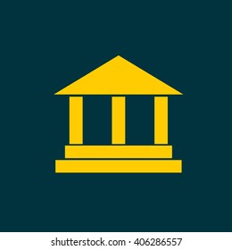 court building vector icon