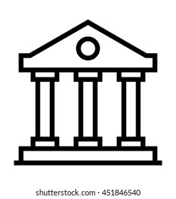 Court Building Vector Icon