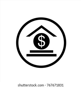 court building vector icon