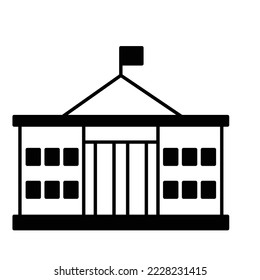 Court building Vector Icon Fully Editable 

