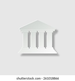 Court Building   - vector icon with shadow