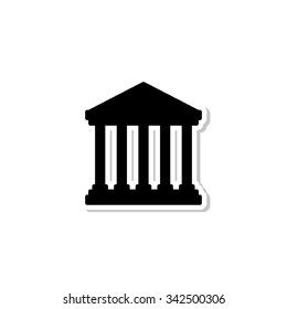 Court Building - vector icon with shadow