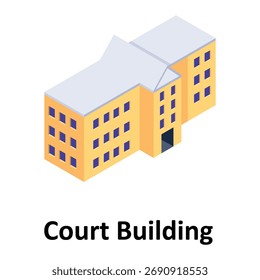 Icono de Vector del edificio de la corte que puede modificar o editar fácilmente
