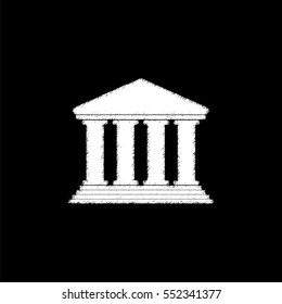 Court Building -  white vector icon