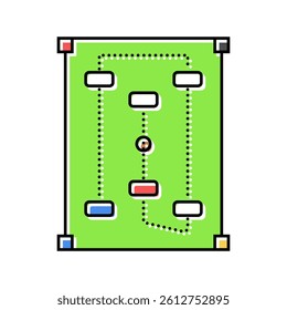 court croquet game color icon vector. court croquet game sign. isolated symbol illustration