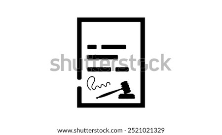 court decision , black isolated silhouette