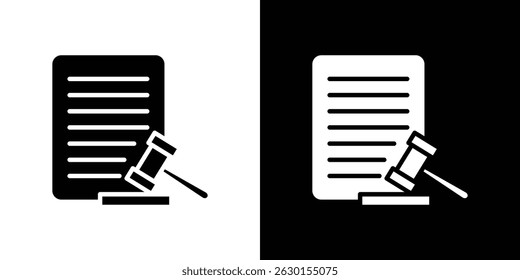 Concepto de icono de decisión judicial, Ilustración vectorial