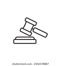 icono de decisión judicial Esbozo de Vector para Web ui