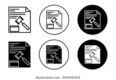 court file flat line icon set. court file Thin line illustration vector