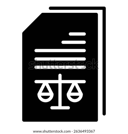 Court file icon Flat outline fill black and white