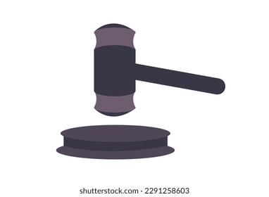 The court gavel is a symbolic tool used by judges in court to signal the end of a trial and a decision has been made. This hammer is usually made of wood and has a long handle, with a hammer law