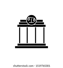 court glyphicon vector, and simple