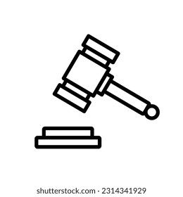 court hammer icon deal symbol