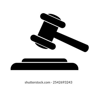 Court Hammer Vektorgrafik, Gavel Ikone Vektor für Web und mobile App. Richter-Gavel-Zeichen und Symbol. Gesetz-Symbol. Auktionshammer, Silence Hammer, Court Attention Hammer einzeln, Gavel Clipart Design