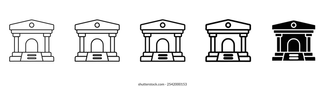 ícone da casa do tribunal Simples esboço ilustração