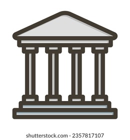 Court House Vector Thick Line Filled Colors Icon For Personal And Commercial Use.
