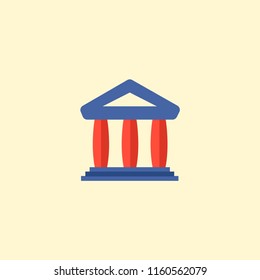 Court icon flat element. Vector illustration of court icon flat isolated on clean background for your web mobile app logo design.