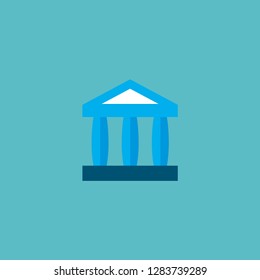 Court icon flat element. Vector illustration of court icon flat isolated on clean background for your web mobile app logo design.