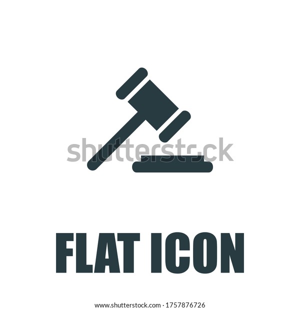 Court\
Icon. Flat illustration isolated vector sign\
symbol