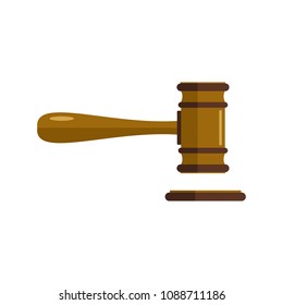 Court icon. Flat illustration of court vector icon for web