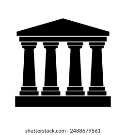 Court icon illustrated on background