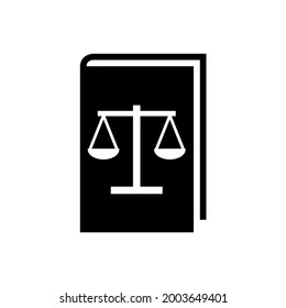 Court icon, justice logo isolated on a white background