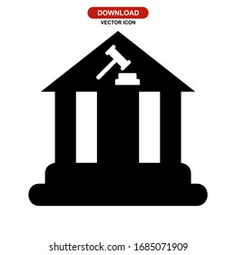 court icon or logo isolated sign symbol vector illustration - high quality black style vector icons

