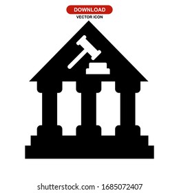 court icon or logo isolated sign symbol vector illustration - high quality black style vector icons
