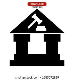 court icon or logo isolated sign symbol vector illustration - high quality black style vector icons
