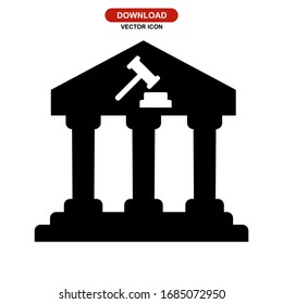 court icon or logo isolated sign symbol vector illustration - high quality black style vector icons
